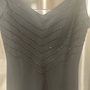 Evan Picone woman’s beaded top dress. Mid calf.